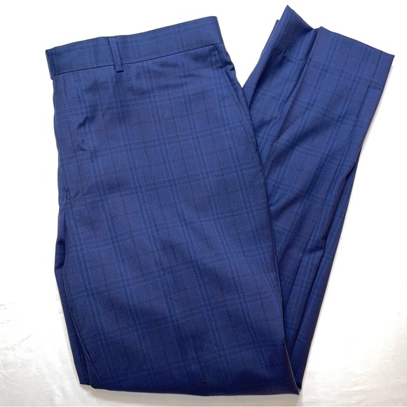✨HOST PICK✨Canaletto Midnight Blue Navy Windowpane Porto Suit Trousers
